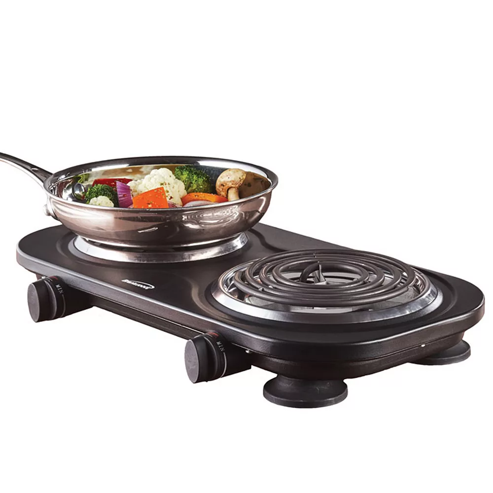 Brentwood Electric 1500W Double Burner - Black 4 Brentwood Electric 1500W Double Burner - Black - Image 2