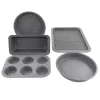 Oster Cocina 6 Piece Carbon Steel Non Stick Bakeware Set In Greystone -Home-Kitchen 6034583