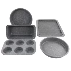 Oster Cocina 6 Piece Carbon Steel Non Stick Bakeware Set In Greystone