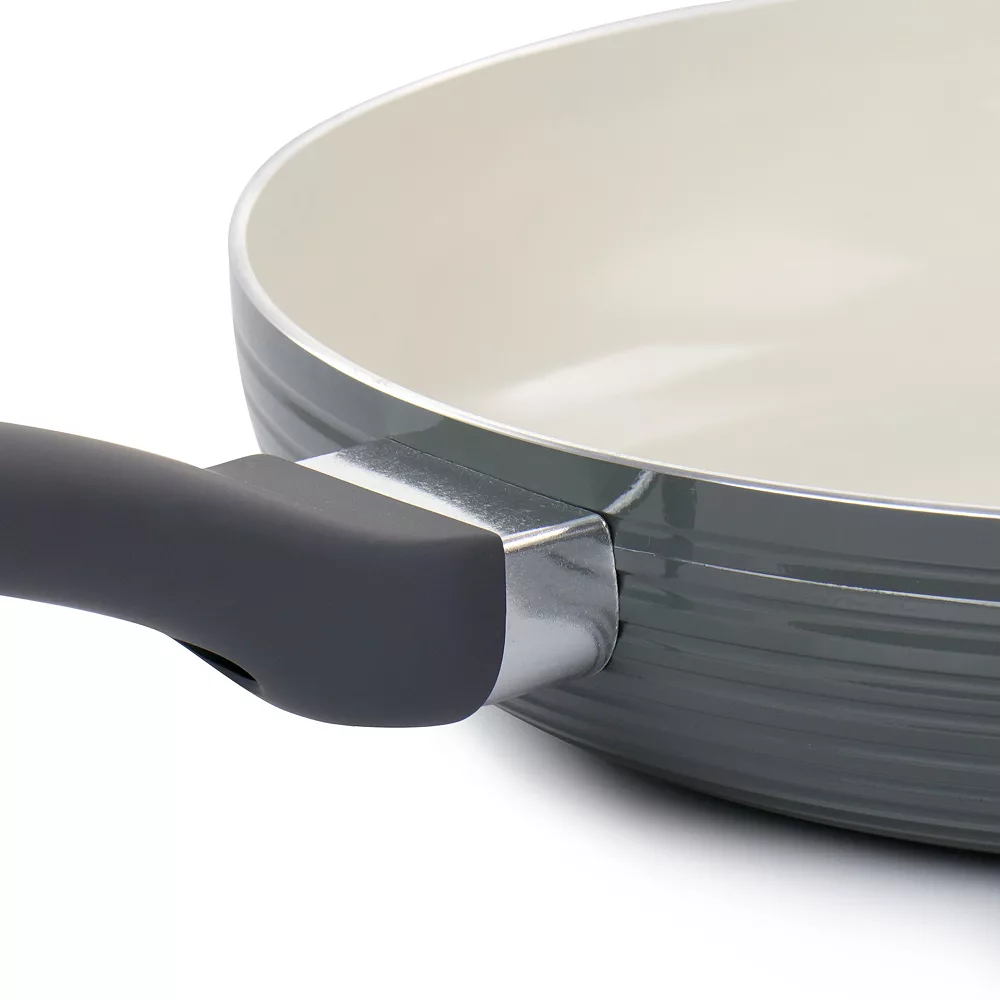 Oster Cocina Ridge Valley 12 Inch Aluminum Nonstick Frying Pan In Grey 5 Oster Cocina Ridge Valley 12 Inch Aluminum Nonstick Frying Pan In Grey - Image 3
