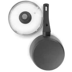 Oster Cocina 1.7 Quart Non Stick Saucepan With Glass Lid In Grey -Home-Kitchen 6036052 ALT2