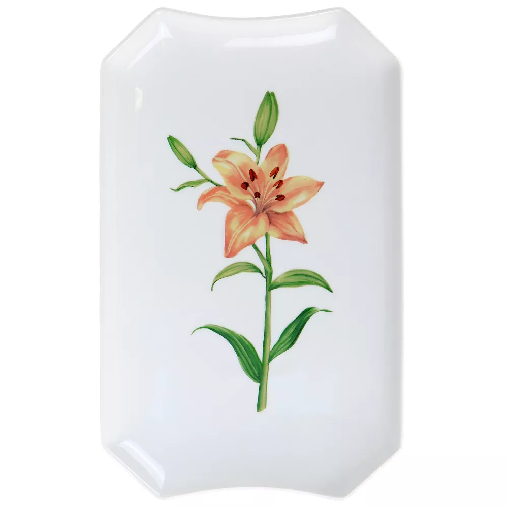 Gibson Home Botanical Garden 14 Inch Fine Ceramic Serving Platter In White 5 Gibson Home Botanical Garden 14 Inch Fine Ceramic Serving Platter In White - Image 3