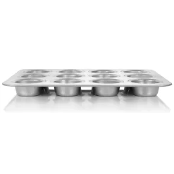 Oster Cocina Baker's Glee 12 Cup Aluminum Muffin Pan In Silver -Home-Kitchen 6036810 ALT
