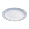 Gibson Home 11 Inch Stoneware Dinner Plate With Blue Rim -Home-Kitchen 6036820
