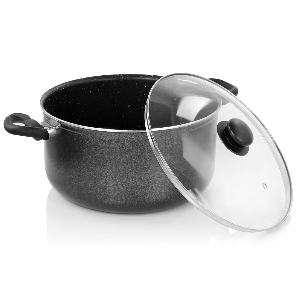 Oster Cocina Pallermo 9 Qt Aluminum Dutch Oven With Lid In Charcoal 4 Oster Cocina Pallermo 9 Qt Aluminum Dutch Oven With Lid In Charcoal - Image 2