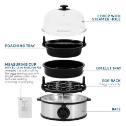 Elite Stainless Steel Automatic Egg Cooker 12 Elite Stainless Steel Automatic Egg Cooker -Home-Kitchen 6036975 ALT4