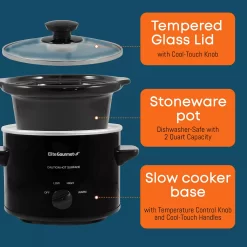 Elite Gourmet 2-qt. Mini Slow Cooker -Home-Kitchen 6036983 ALT2