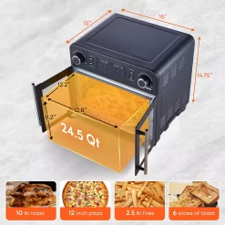 Elite Programmable French Door Air Fryer Oven -Home-Kitchen 6044873 ALT2