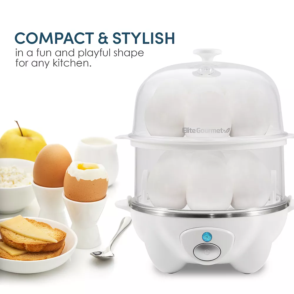 Elite Automatic 2-Tier Egg Cooker & Steamer 4 Elite Automatic 2-Tier Egg Cooker & Steamer - Image 2