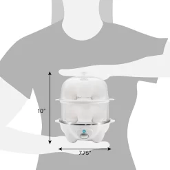 Elite Automatic 2-Tier Egg Cooker & Steamer 12 Elite Automatic 2-Tier Egg Cooker & Steamer -Home-Kitchen 6044881 ALT4