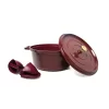 Phantom Chef 6.4-qt. Dutch Oven With Silicone Gloves 2 Phantom Chef 6.4-qt. Dutch Oven With Silicone Gloves -Home-Kitchen 6045881 Burgundy
