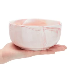 Set Of 6 Porcelain Pasta Bowls, Pink Marble Design Dinnerware For Salad And Soup (6 X 3 In, 28 Oz) 8 Set Of 6 Porcelain Pasta Bowls, Pink Marble Design Dinnerware For Salad And Soup (6 X 3 In, 28 Oz) -Home-Kitchen 6094751 ALT2