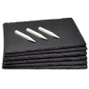 Set Of 6 Black Slate Charcuterie Boards With Chalk, Individual Stone Plates For Cheese, Meat, Appetizers (8 X 12 In) 1 Set Of 6 Black Slate Charcuterie Boards With Chalk, Individual Stone Plates For Cheese, Meat, Appetizers (8 X 12 In) -Home-Kitchen 6094874