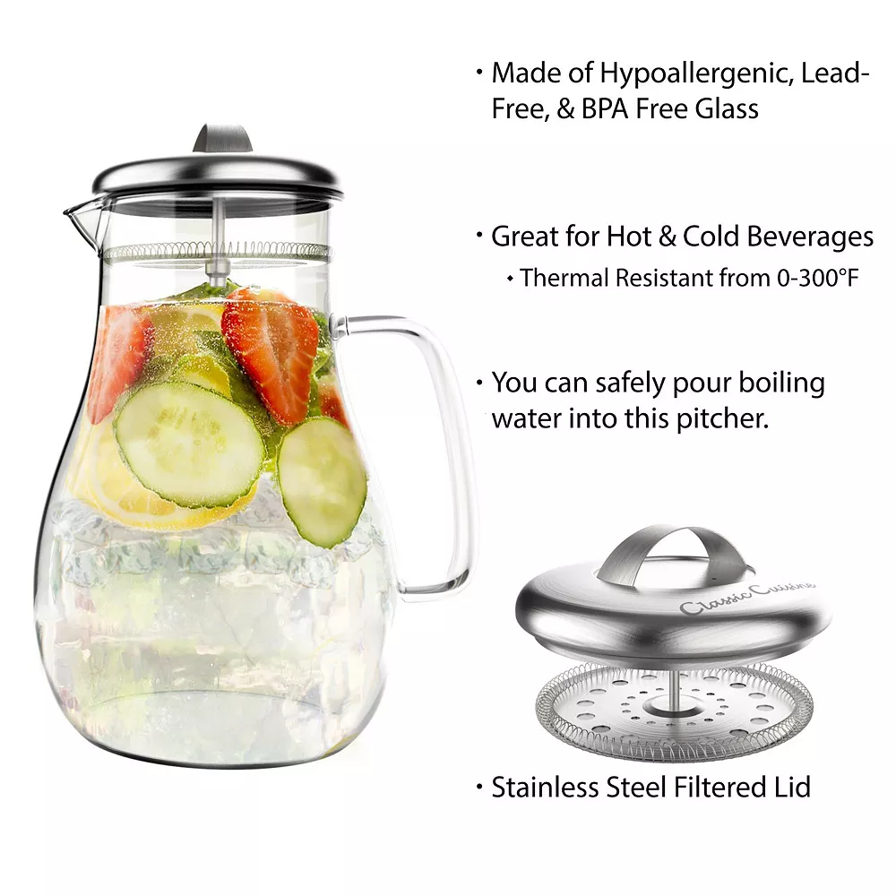 Classic Cuisine 64-oz. Glass Carafe 5 Classic Cuisine 64-oz. Glass Carafe - Image 3