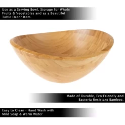 Classic Cuisine Large Bamboo Bowl 13 Classic Cuisine Large Bamboo Bowl -Home-Kitchen 6108217 ALT5