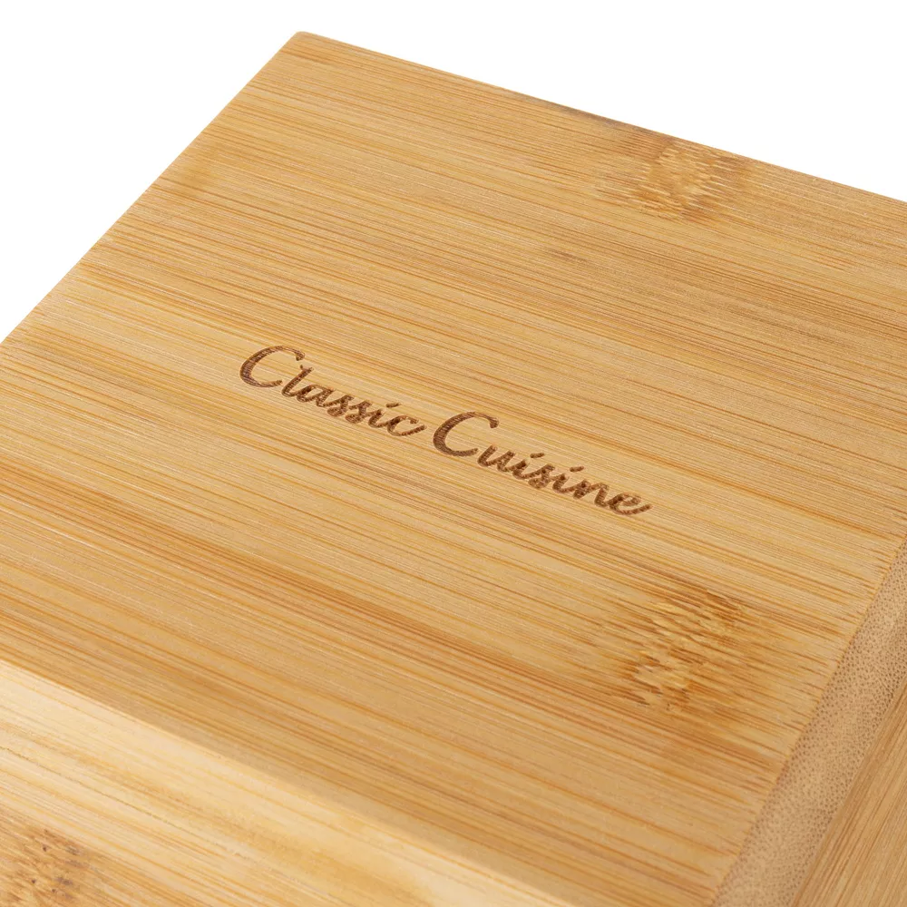 Classic Cuisine Bamboo Salad Bowl With Utensils 7 Classic Cuisine Bamboo Salad Bowl With Utensils - Image 5