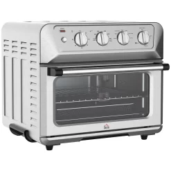 HOMCOM Air Fryer Toaster Oven, 21QT 7-In-1 Convection Oven Countertop, Warm, Broil, Toast, Bake And Air Fry, 4 Accessories Included, 1800W, Stainless Steel Finish