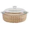 Dolly Parton 1.9-qt. Glass Casserole With Wicker Basket -Home-Kitchen 6130335