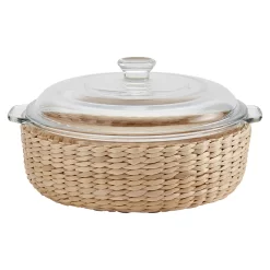 Dolly Parton 1.9-qt. Glass Casserole With Wicker Basket