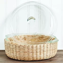 Dolly Parton 1.9-qt. Glass Casserole With Wicker Basket -Home-Kitchen 6130335 ALT2