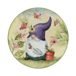 Certified International Garden Gnomes 4-pc. Salad Plate Set -Home-Kitchen 6177430 ALT3