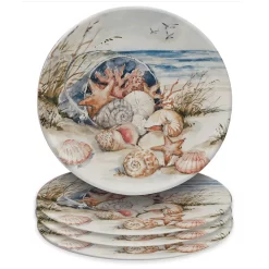 Certified International Coastal Landscape 4-pc. Dinner Plate Set
