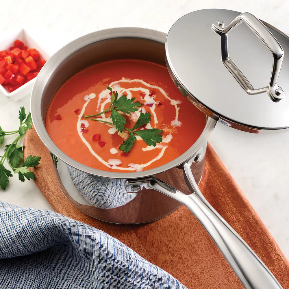 Tramontina Prima 2-qt. Stainless Steel Tri-Ply Covered Saucepan 5 Tramontina Prima 2-qt. Stainless Steel Tri-Ply Covered Saucepan - Image 3