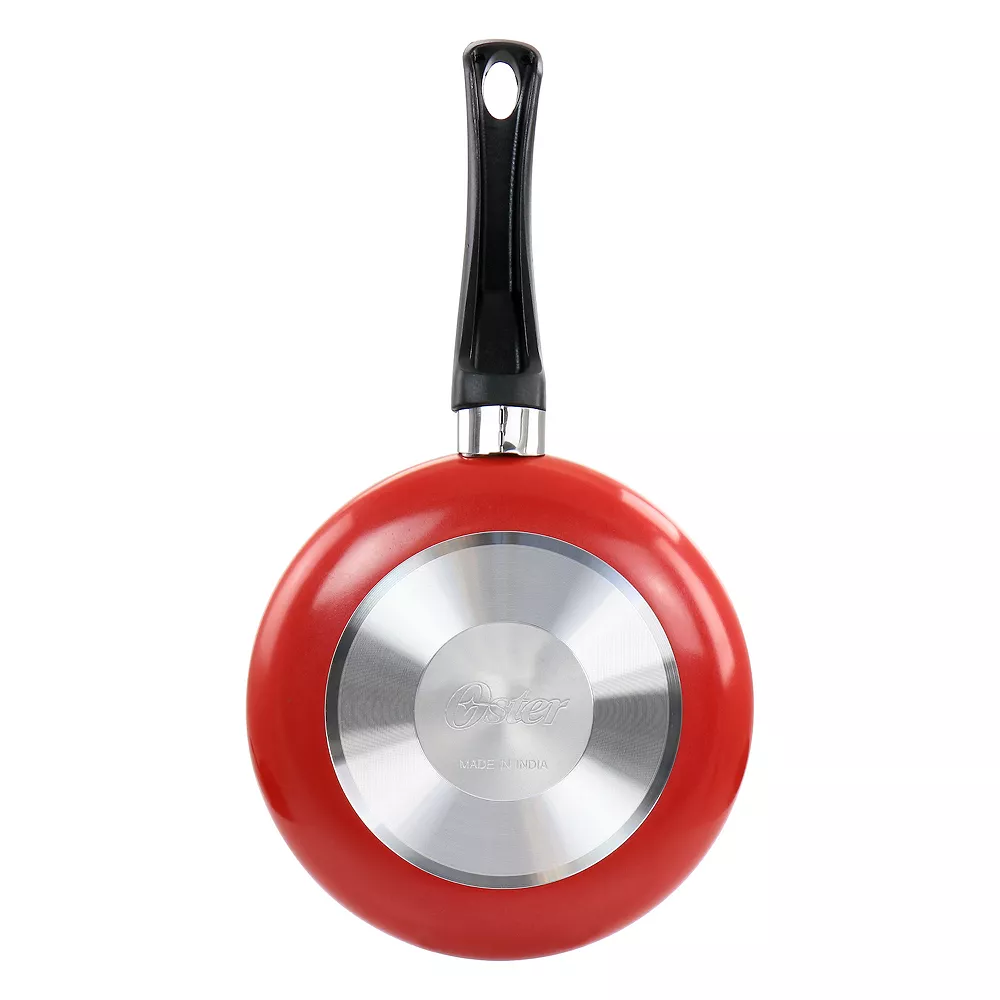 Oster Cocina Luneta 9.5 Inch Aluminum Nonstick Frying Pan In Red 5 Oster Cocina Luneta 9.5 Inch Aluminum Nonstick Frying Pan In Red - Image 3