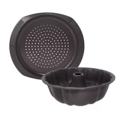 Saveur Selects Artisan Pizza Pan & Fluted Tube Pan Set