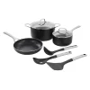 Oster Cocina Palladium 8 Piece Aluminum Cookware Set In Black -Home-Kitchen 6288720