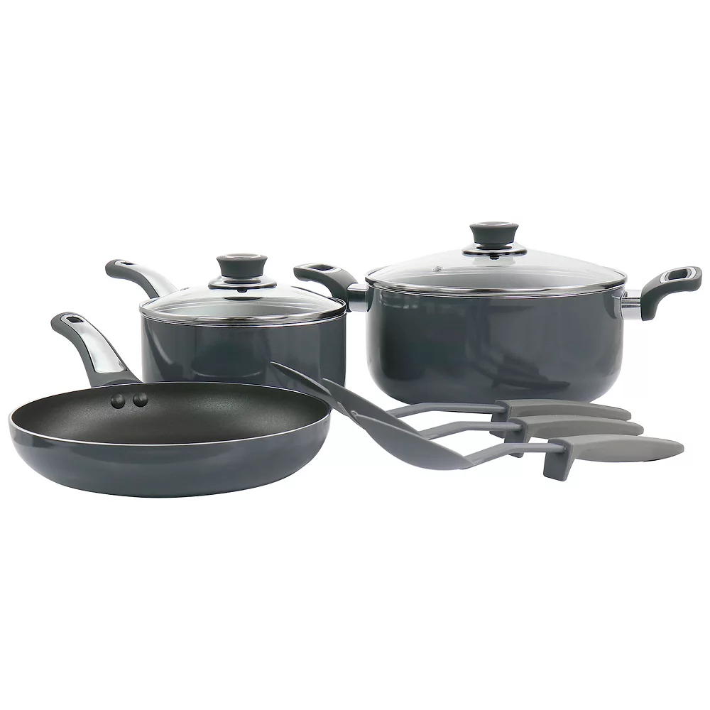 Oster Cocina Legacy 8 Piece Aluminum Nonstick Cookware Set In Gray 3 Oster Cocina Legacy 8 Piece Aluminum Nonstick Cookware Set In Gray