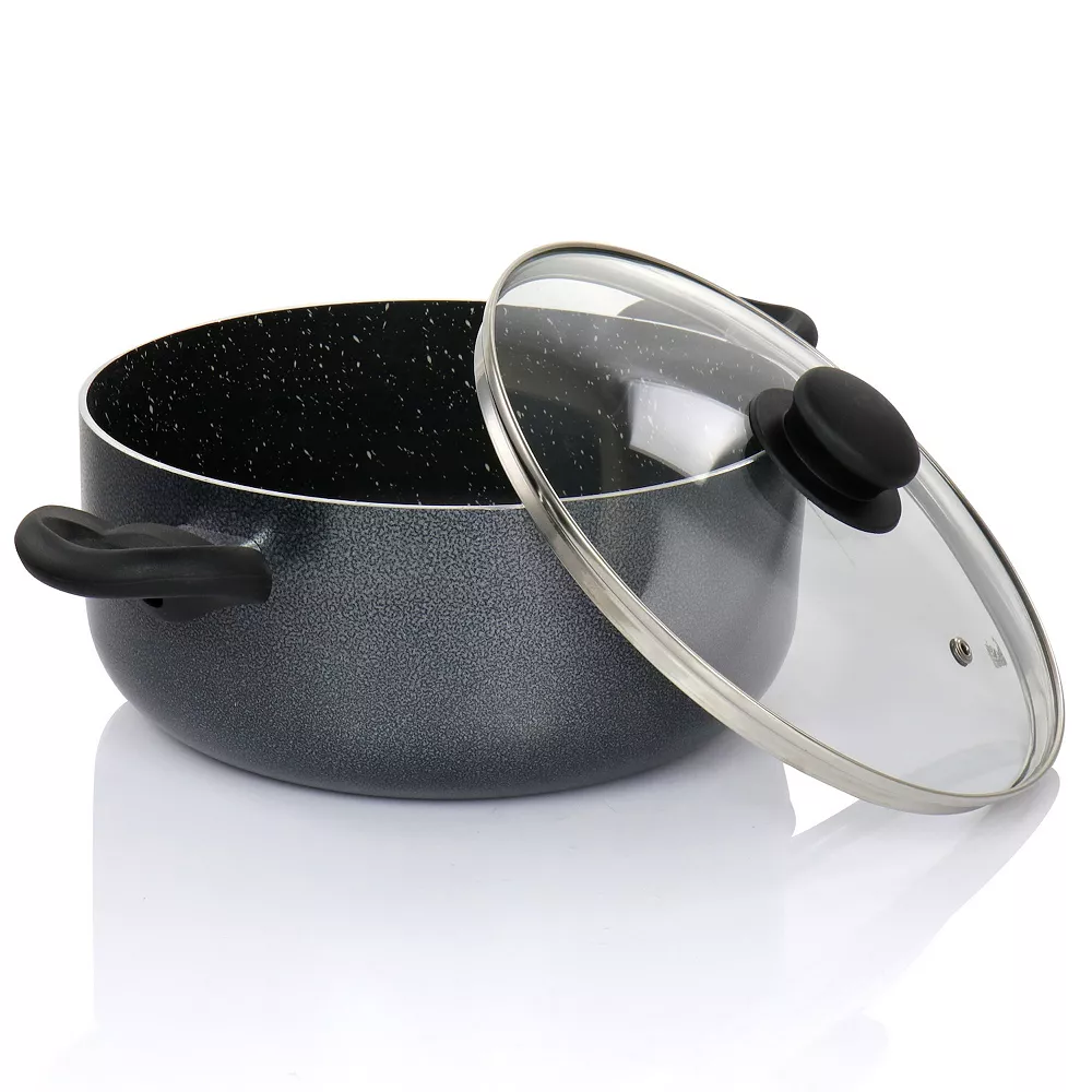 Oster Cocina Pallermo 5 Qt Aluminum Dutch Oven With Lid In Charcoal 4 Oster Cocina Pallermo 5 Qt Aluminum Dutch Oven With Lid In Charcoal - Image 2