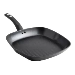 Oster Cocina Cuisine Allston 11 In. Square Aluminum Grill Pan With Bakelite Handle In Black