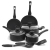 Oster Cocina Ashford 10 Piece Aluminum Nonstick Cookware Set In Black -Home-Kitchen 6289147