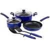 Oster Cocina 7 Piece Non Stick Aluminum Cookware Set In Blue -Home-Kitchen 6289192