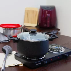 Oster Cocina Ashford 6 Quart Aluminum Dutch Oven With Tempered Glass Lid In Black -Home-Kitchen 6289368 ALT3